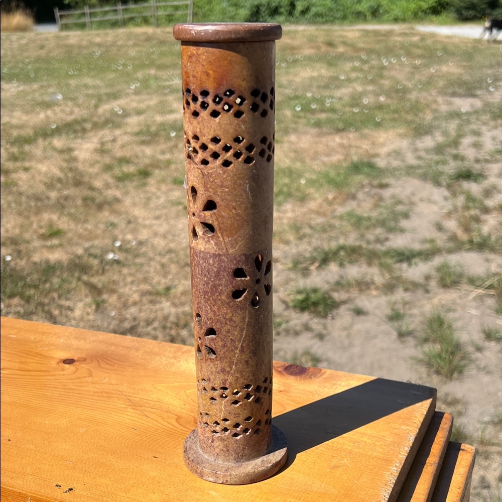 Rustic Brown Stone Incense burner